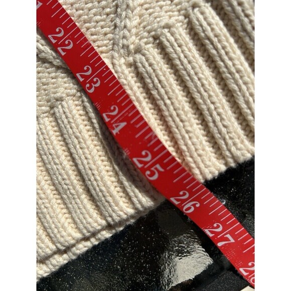 MICHAEL STARS M Women’s Ivory Grace Cable Knit Aran Knit Sweater Medium - Picture 8 of 8